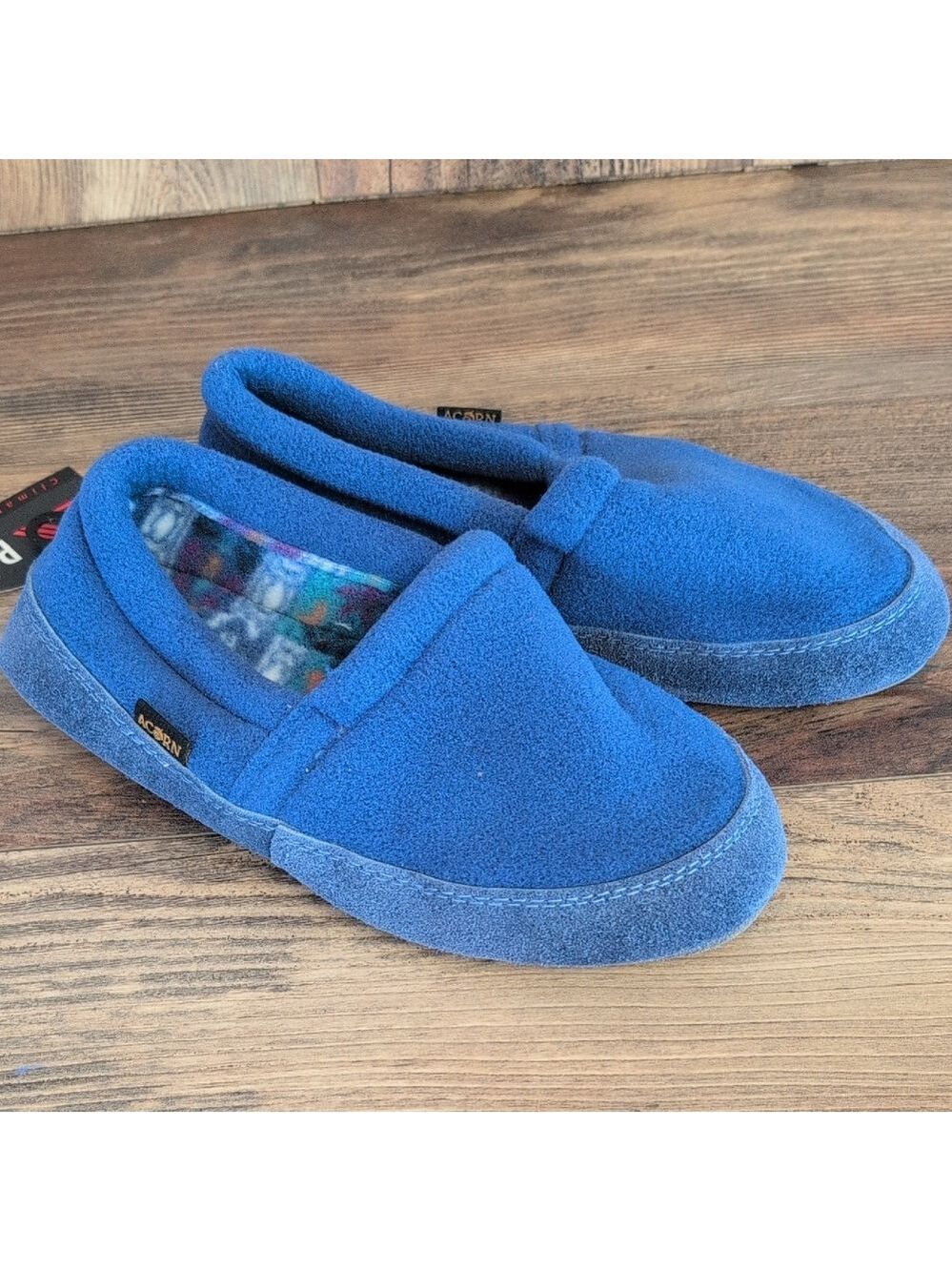 Acorn Women's Cozy Blue Loafer Polartec Slippers M 6.5/7.5              M426